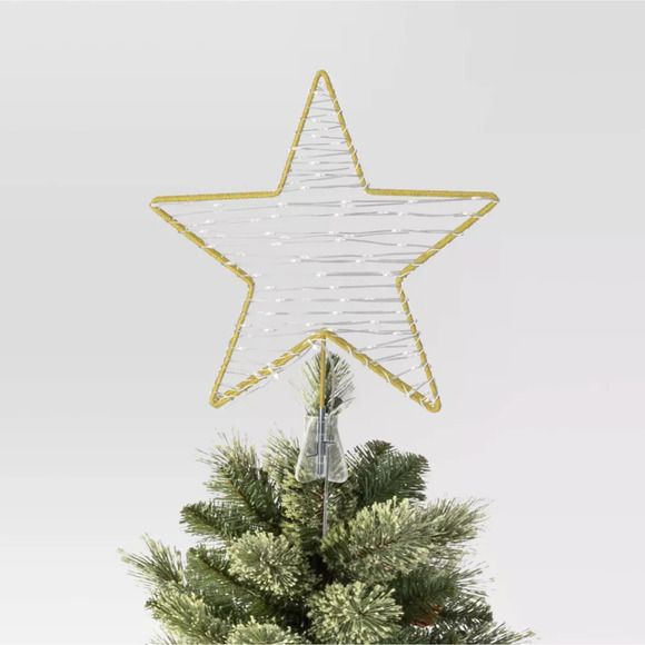 Light Up LED Champagne Star Twinkling Christmas Tree Topper 12" Warm Dewdrops - Picture 4 of 5